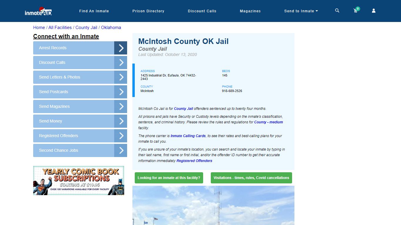 McIntosh County OK Jail - Inmate Locator - Eufaula, OK